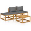 vidaXL Set mobilier de grădină cu perne, 4 piese, lemn masiv de acacia
