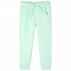 vidaXL Pantaloni de trening pentru copii, verde aprins, 140