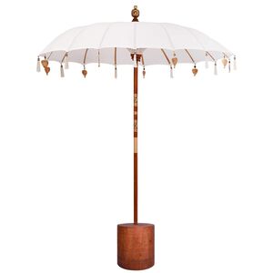 vidaXL Umbrelă balineză cu bază Rotund 190 x 190 x 295 cm