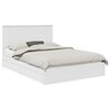 vidaXL Pat cu storage cu sertar Alb 150 x 200 cm Lemn prelucrat