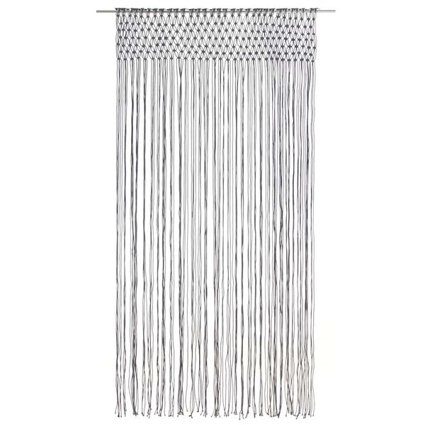 vidaXL Perdea macrame, antracit, 140 x 240 cm, bumbac