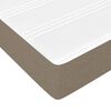 vidaXL Pat box spring cu saltea, gri taupe, 90x200 cm, textil