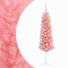 vidaXL Brad de Crăciun artificial &icirc;ngust cu globuri 150 cm 150 LED-uri