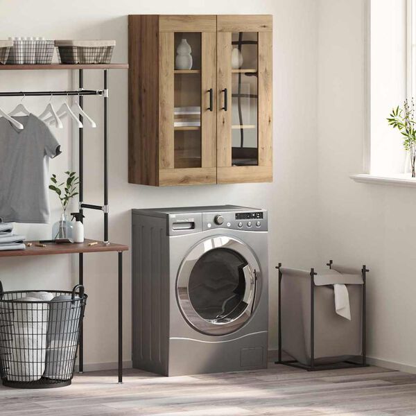 vidaXL Bufet Stejar Artizanal 69,5 x 34 x 90 cm Lemn compozit