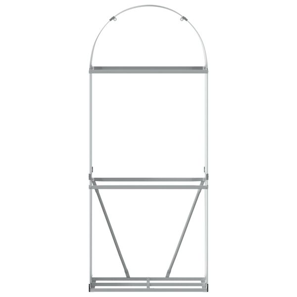 vidaXL Suport pentru bușteni, argintiu, 80x45x190 cm, oțel galvanizat