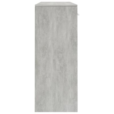 vidaXL Servantă, gri beton, 110x30x75 cm, PAL