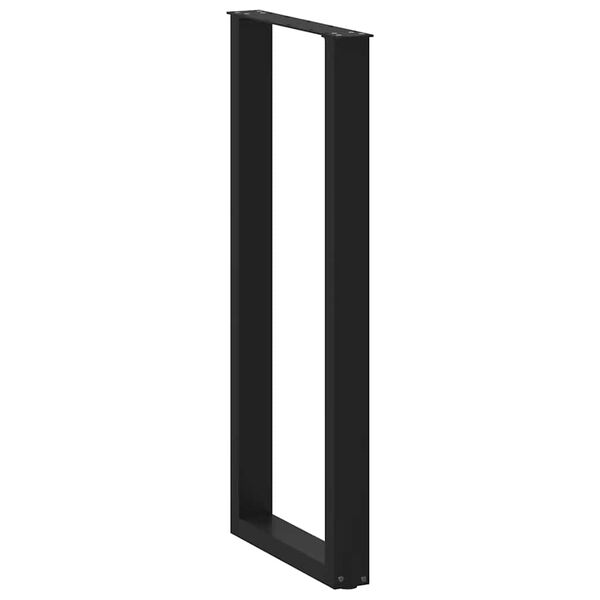 vidaXL Picioare de masă de bar &icirc;n formă de U, 2 buc., negru, 50x(110-111) cm, oțel