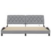 vidaXL Cadru de pat cu LED fără saltea Gri deschis 200x200 cm Material