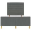 vidaXL Cadru de pat cu headboard Gri &icirc;nchis 140 x 200 cm țesătură
