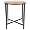 Ambiance Masă de capăt rotundă, lemn și metal, 45 cm