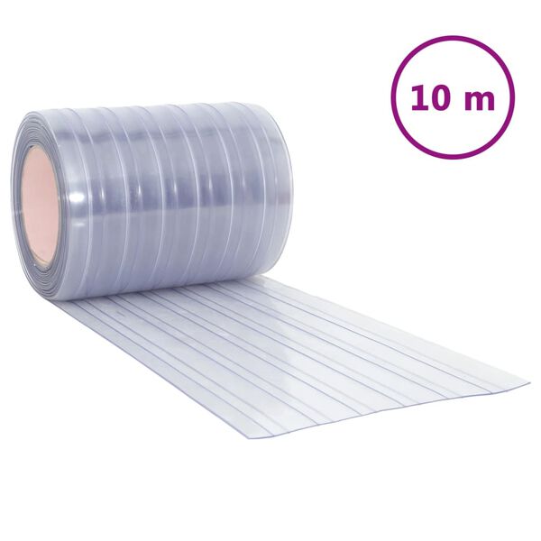 vidaXL Perdea pentru ușă, transparent, 300 mmx2,6 mm 10 m, PVC