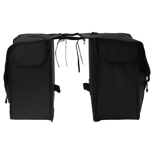 vidaXL Geantă de bicicletă Negru 40 x 18.5 x 35 cm Poliester