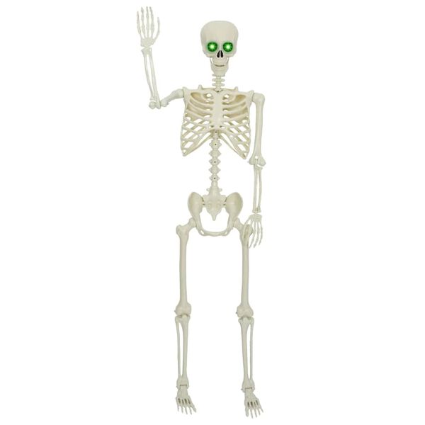 vidaXL Schelet de Halloween Alb 155 x 38.5 cm Plastic