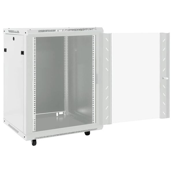 vidaXL Dulap de server, 15U, 19" IP20, gri, 60x45x86 cm