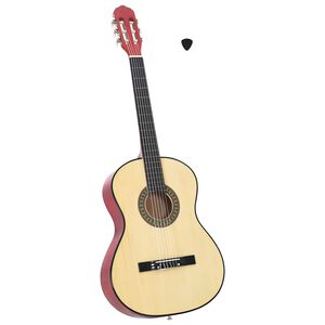 vidaXL Chitară clasică pentru &icirc;ncepători, 4/4 39", lemn de tei