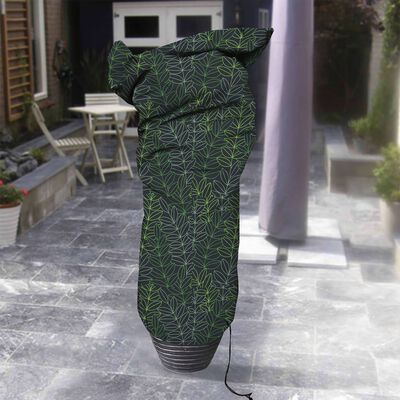 Capi Husă pentru plante, imprimeu negru/verde, mică, 75x150 cm