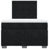 vidaXL Pat box spring cu saltea, negru, 120x200 cm, catifea
