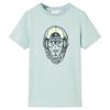 vidaXL Tricou pentru copii cu dungi, verde mentă, 104