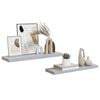 vidaXL Rafturi de perete suspendate,2 buc,gri beton,80x23,5x3,8 cm,MDF
