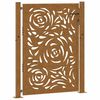 vidaXL Poartă de grădină 100x125 cm, oțel rezistent la intemperii, model flacără