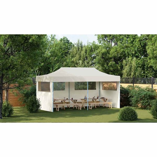 vidaXL Cort de petrecere pliabil pop-up, crem, 3 x 6 m