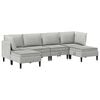 vidaXL Set de mobilier pentru living 6 buc. Gri deschis Țesătură