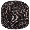 vidaXL Fr&acirc;nghie utilitară multifuncțională 6 mm 50 m Negru și roșu PP