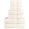 vidaXL Set de prosoape premium SOLUND, 8 piese, crem, 600 g/m&sup2;