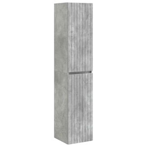 vidaXL Dulap Bathroom Montat pe Perete Gri Beton 33 x 34,5 x 160 cm