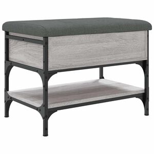 vidaXL Bancă de pantofi, gri sonoma, 62x42x45 cm, lemn prelucrat