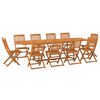 vidaXL Set mobilier de grădină 11 piese 280x90x75cm, lemn masiv acacia