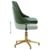 vidaXL Scaune de bucătărie pivotante, 2 buc., verde &icirc;nchis, catifea