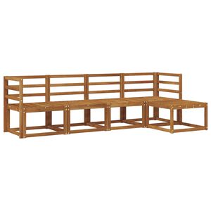 vidaXL Set de canapele de exterior 5 pcs natural Lemn Solid de Acacia