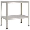 vidaXL Masă pentru ghivece 100 x 50 x 80 cm Oţel inoxidabil Argintiu