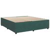 vidaXL Pat box spring cu saltea, verde &icirc;nchis, 200x200 cm, catifea