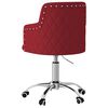 vidaXL Scaun de bucătărie pivotant, roșu vin, material textil