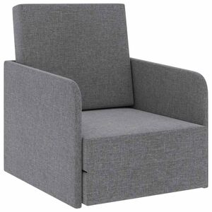 vidaXL Fotoliu pat extensibil, gri deschis, material textil