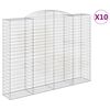vidaXL Coșuri gabion arcuite, 10 buc 300x50x220/240cm, fier galvanizat