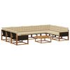 vidaXL Set de canapele de exterior 10 buc. Natural și Bej
