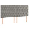 vidaXL Pat box spring cu saltea, gri deschis, 200x200 cm, catifea
