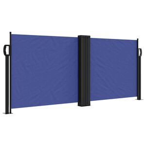 vidaXL Copertină laterală retractabilă, albastru, 100 x 600 cm