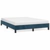 vidaXL Cadru de pat fără saltea, albastru &icirc;nchis, 140x190 cm, catifea