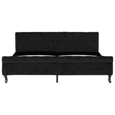 vidaXL Cadru de pat, negru, 180 x 200 cm, catifea