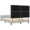 vidaXL Pat cu arcuri cu headboard Gri deschis 140 x 200 cm Catifea