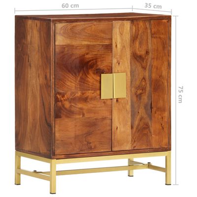 vidaXL Servantă, 60 x 35 x 75 cm, lemn masiv de acacia