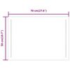 vidaXL Oglindă de baie cu LED, 70x50 cm