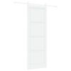 vidaXL Ușă glisantă 83 x 232 cm Lemn masiv de pin Alb