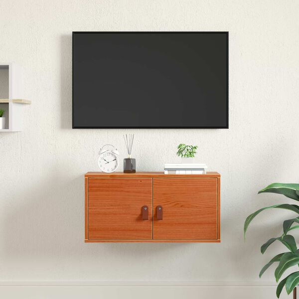 vidaXL Dulap de perete Maroniu cerat 60 x 30 x 30 cm Lemn de pin masiv