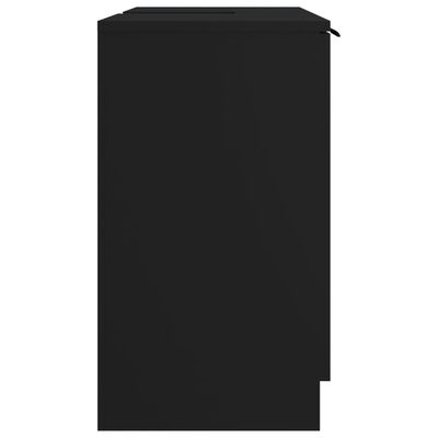 vidaXL Dulap de baie, negru, 64,5x33,5x59 cm, lemn compozit