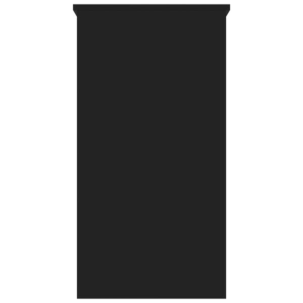 vidaXL Birou, negru, 80x40x75 cm, lemn prelucrat